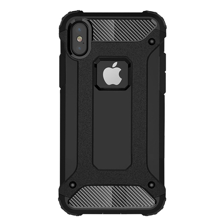 Military Defender Tough Shockproof Case for Apple iPhone Xs Max - Black